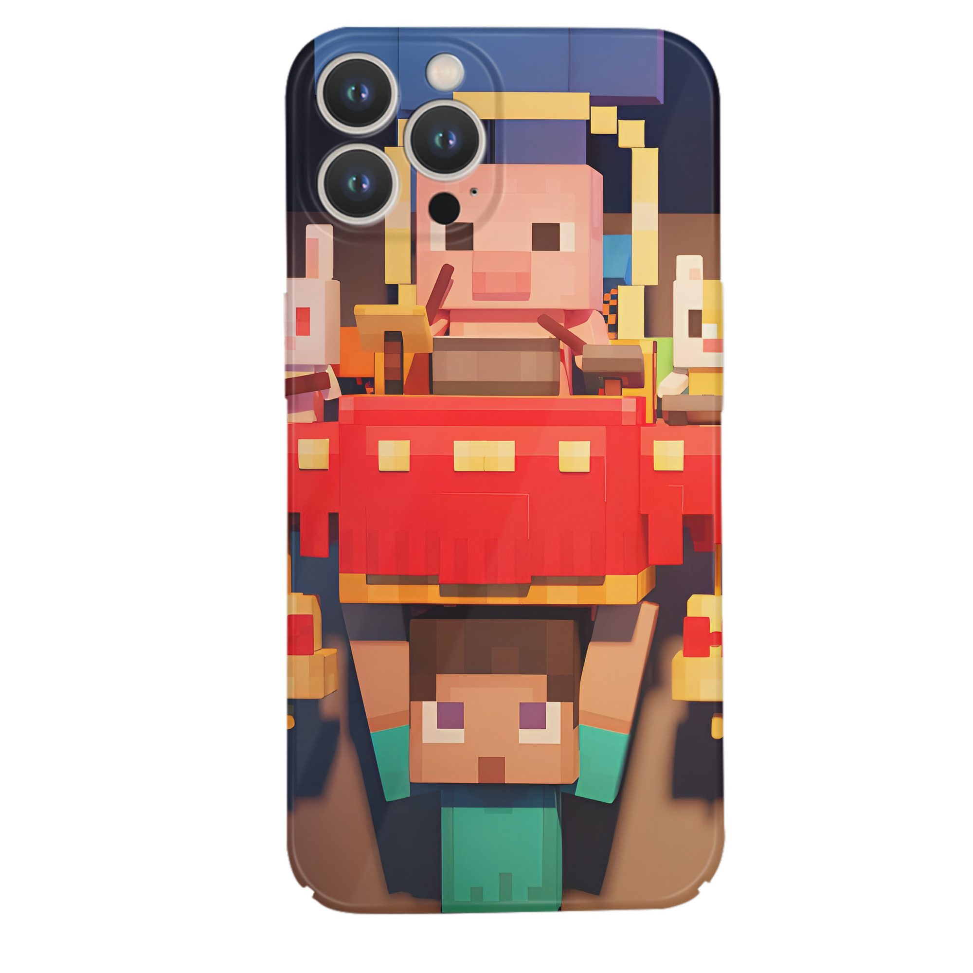（画像用） マインクラフト ブロックの世界 Minecraft MC Block world 【iPhone 14シリーズ対応】ハードケース